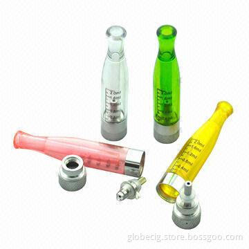 Electronic cigarette atomizer, clear crystal, colorful, replaceable bottom coil